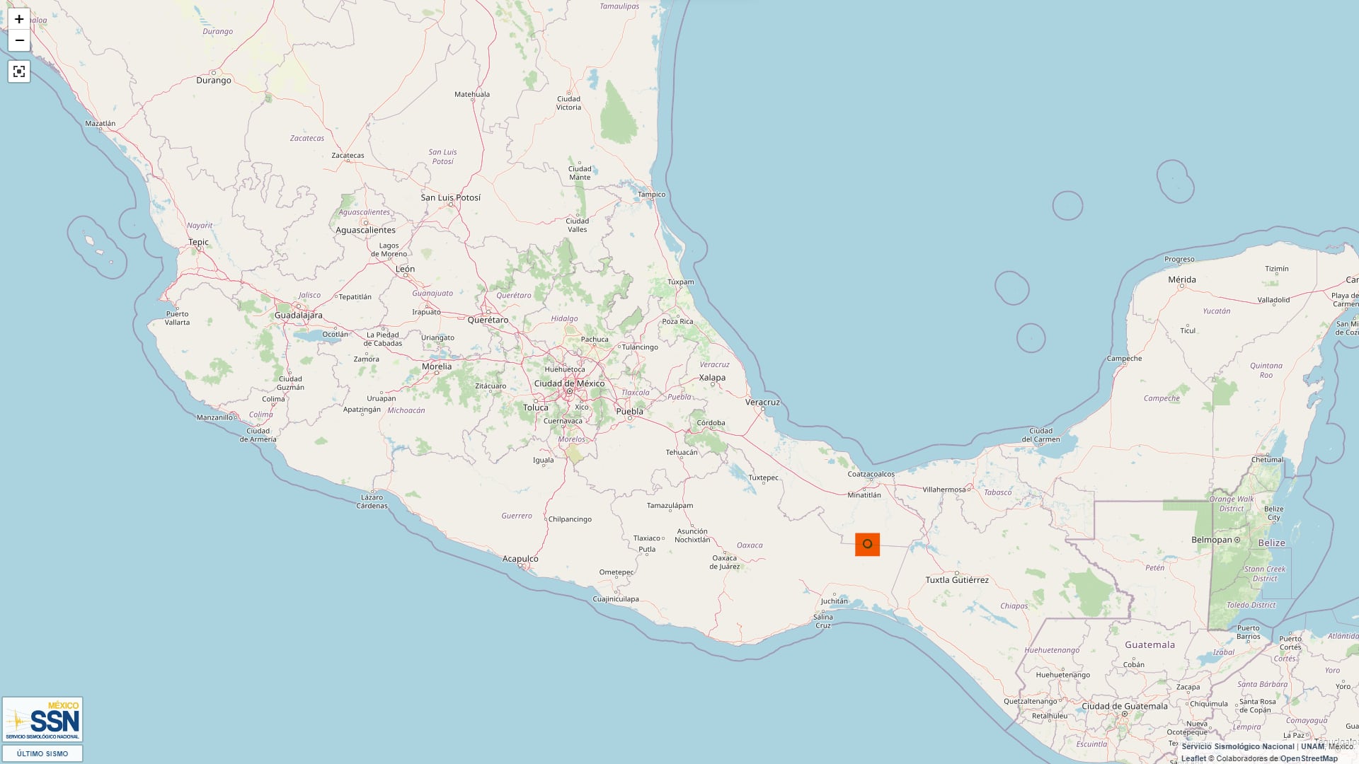 Sismo en México este 30 de junio de 2023. Foto: SSN