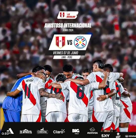 Perú confirmó amistoso con Paraguay en junio previo a la Copa América 2024.