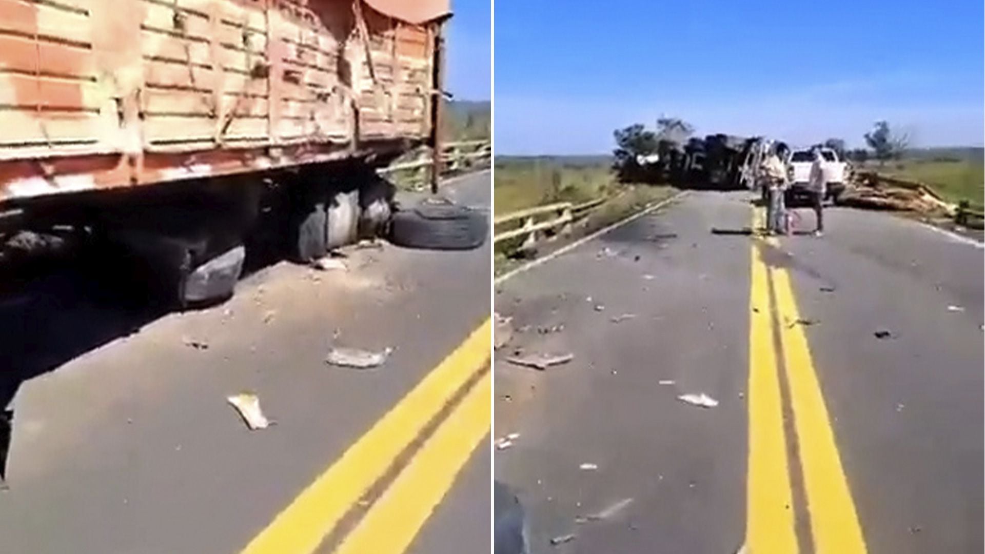 Imágenes de lo que pudo haber sido una tragedia en la RN 14