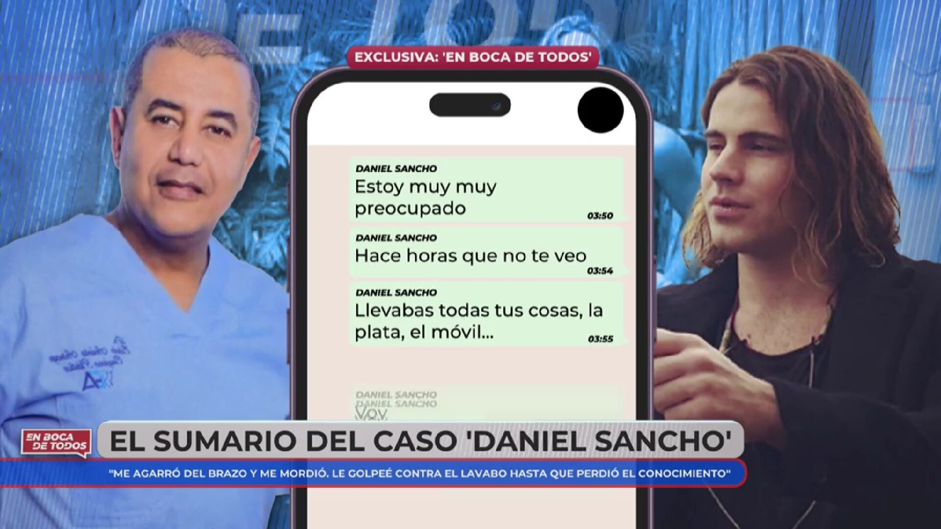 'En boca de todos' desvela los mensajes que Sancho envió a Edwin Arrieta tras su muerte (Mediaset)