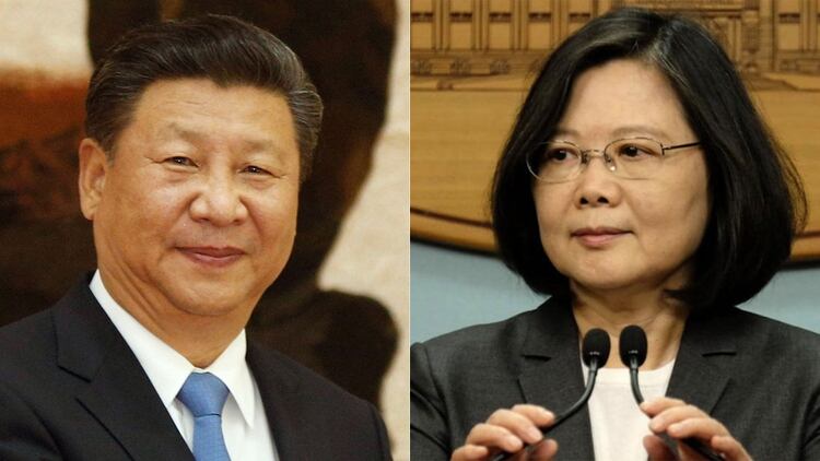 El presidente de China, Xi Jinping, y la presidenta de Taiwán, Tsai Ing-wen