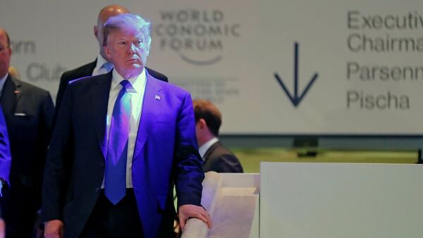 Donald Trump en el foro de Davos (REUTERS)