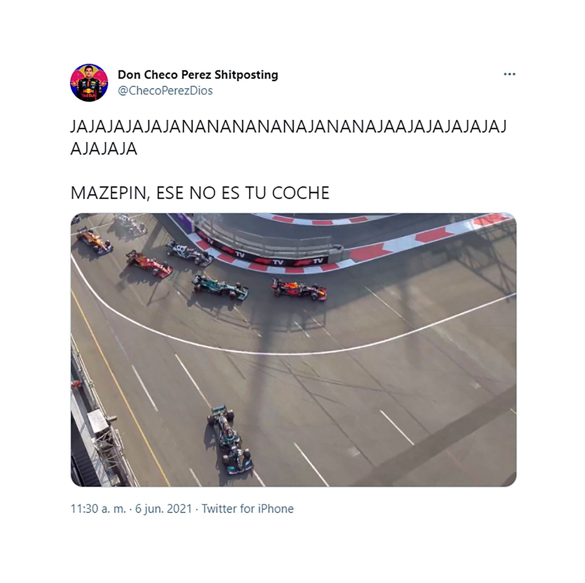 Nikita Mazepin memes F1 GP Azerbaiyán