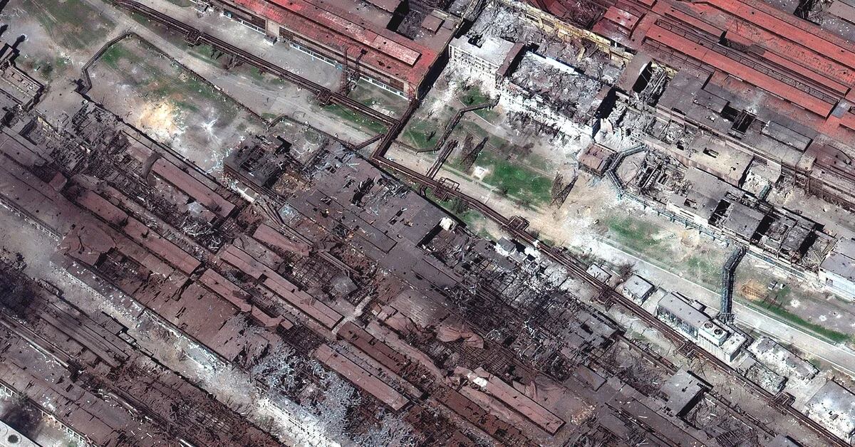 Shocking satellite images show how Putin’s forces brutally bombed the Mariupol steel plant
