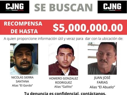 Cjng Offers Millionaire Rewards That Provide Information About Leaders Of Other Cartels