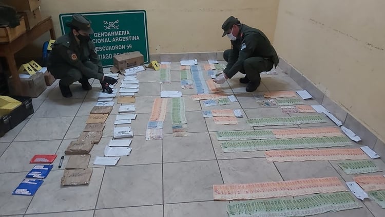 Parte del último secuestro realizado por Gendarmería. 