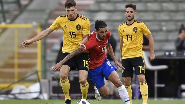 El tico convirtió el único gol de Costa Rica en el amistoso ante Bélgica (AFP)