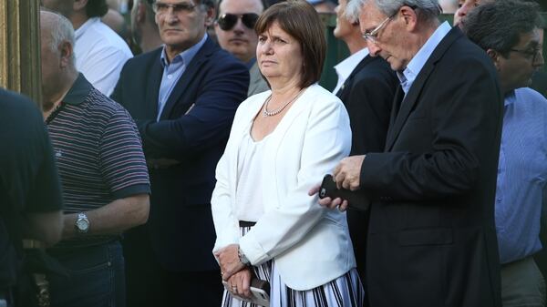 Patricia Bullrich en un acto homenaje a Nisman (Nicolás Aboaf)