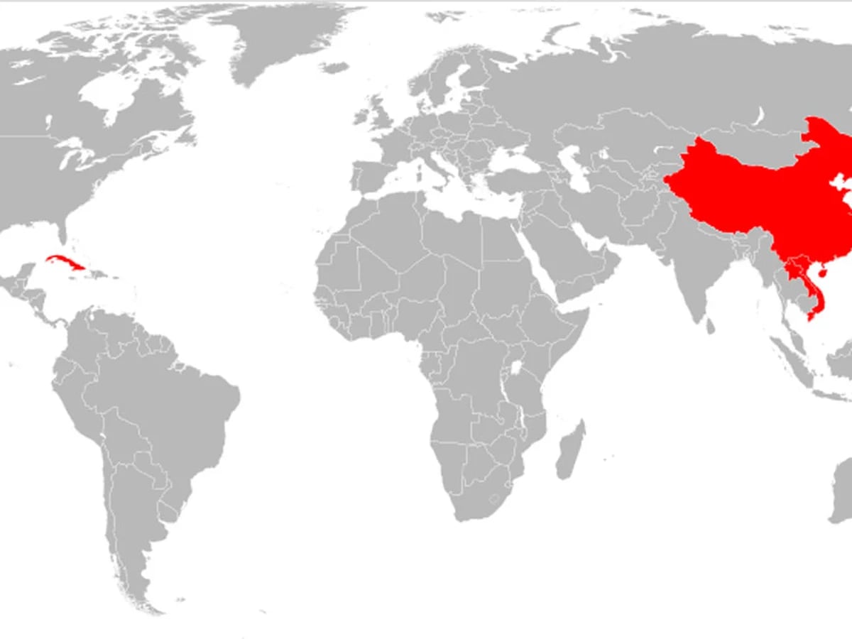 El mapa del día: los países que todavía son comunistas - Infobae