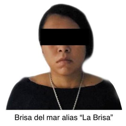 Brisa del Mar “N” was arrested on September 6 along with José Antonio “N”, El Greco, and José Omar “N”, El Contador or El Chupón, for different federal crimes (Photo: Twitter @ jsalgadoperalta)