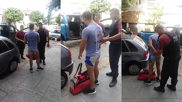 El momento de la detención del Personal Trainer de Nueva Pompeya