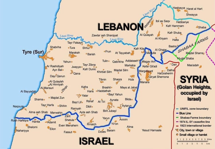 La “linea azul” entre Israel y Líbano