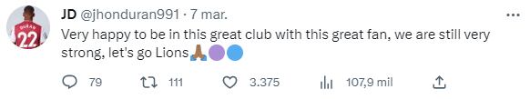 Jhon Jader Durán disfruta estar en la Premier League.