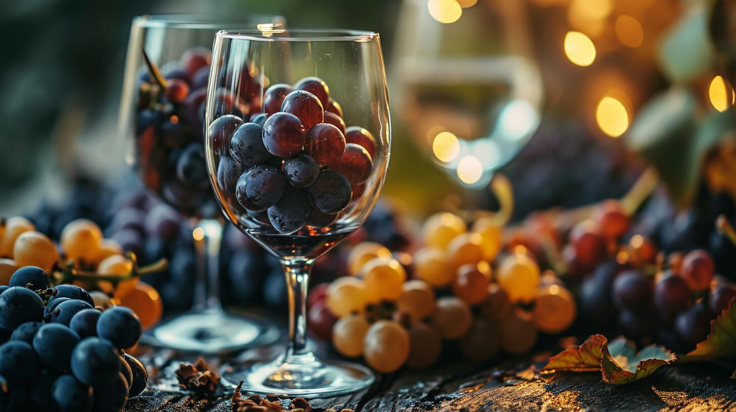 Imagen evocadora de la tradición de las uvas de la suerte en la víspera de Año Nuevo, simbolizando esperanza y optimismo para el próximo año. - (Imagen ilustrativa Infobae)