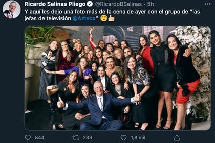 Ricardo Salinas Pligo ha sido duramente criticado por infectar a su personal en medio de un renacimiento del coronavirus (Foto por Twitter @ RicardoBSalinas)