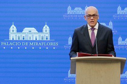 El ministro de Comunicación del régimen venezolano, Jorge Rodríguez