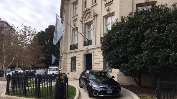 La embajada argentina en Washington, Estados Unidos, ubicada en la avenida New Hampshire