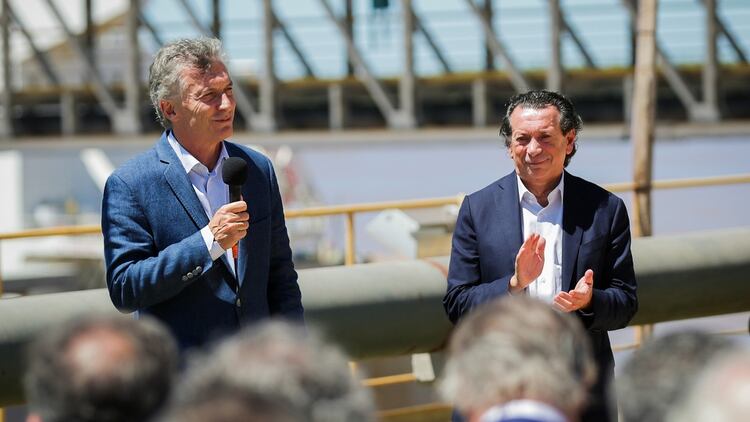 El Jefe de Estado, Mauricio Macri, acompañado por el ministro de Producción y Trabajo de la Nación, Dante Sica