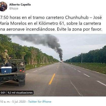 El secretario de Segurdad avisó sobre el incidente en Twitter (Foto: Twitter / @kpya)