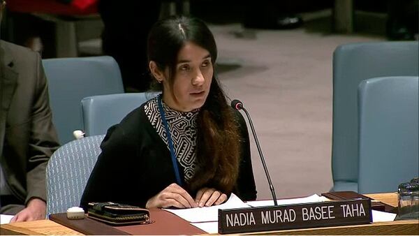 Nadia Murad (captura de pantalla un.org)