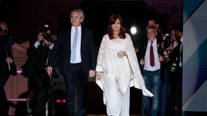 El presidente argentino, Alberto Fernández, junto a la vicepresidenta, Cristina Kirchner (Luciano Gonzalez)