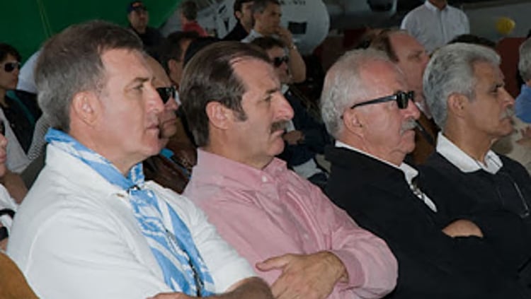 Los valientes pilotos Barrionuevo, Rinke, Velasco y Carballo en una imagen mÃ¡s actual