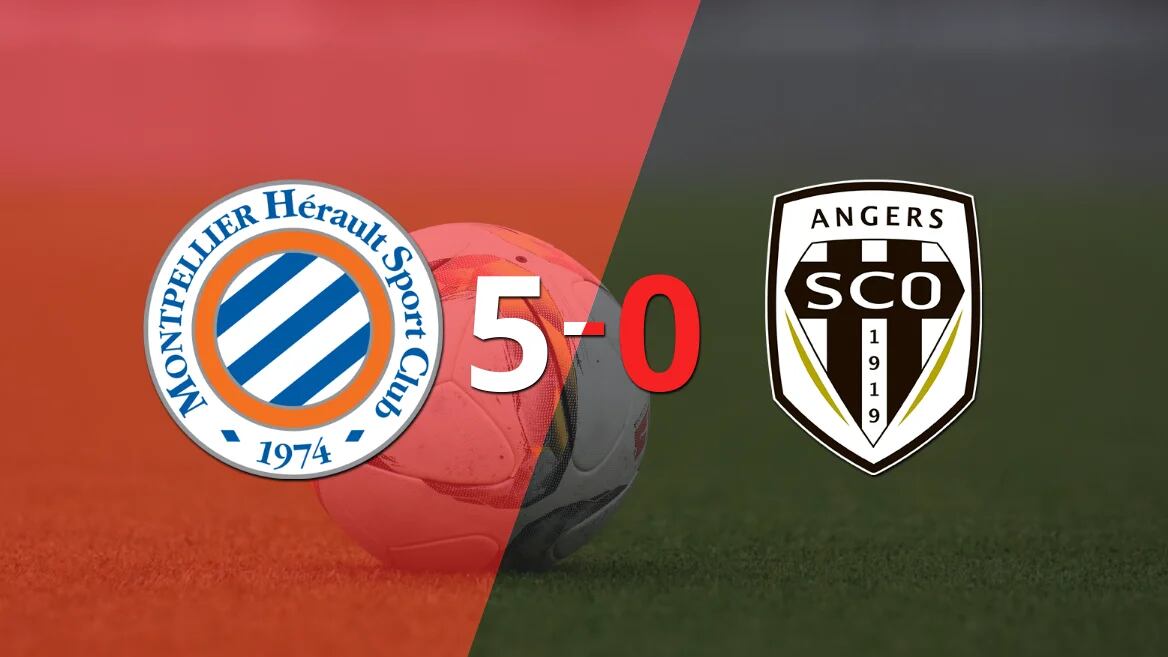 Montpellier golea 5-0 a Angers y Téji Savanier firma doblete