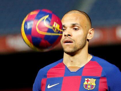 Pese a la ida de Luis Suárez y a que no llegó ningún 9, Martin Braithwaite no tiene lugar para Koeman (REUTERS/Nacho Doce)