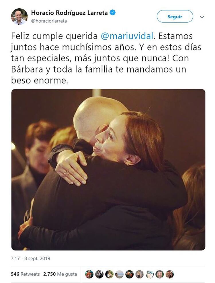 El saludo del jefe de Gobierno de la ciudad de Buenos  Aires (@horaciorlarreta)