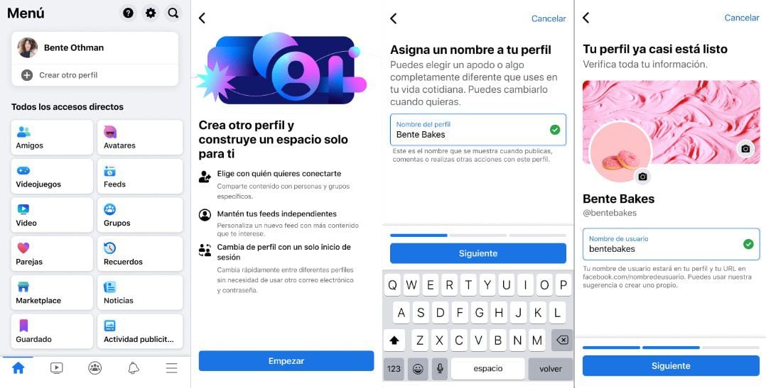 Facebook lanza una función multi cuentas para crear perfiles diferentes en la red social. (Meta)