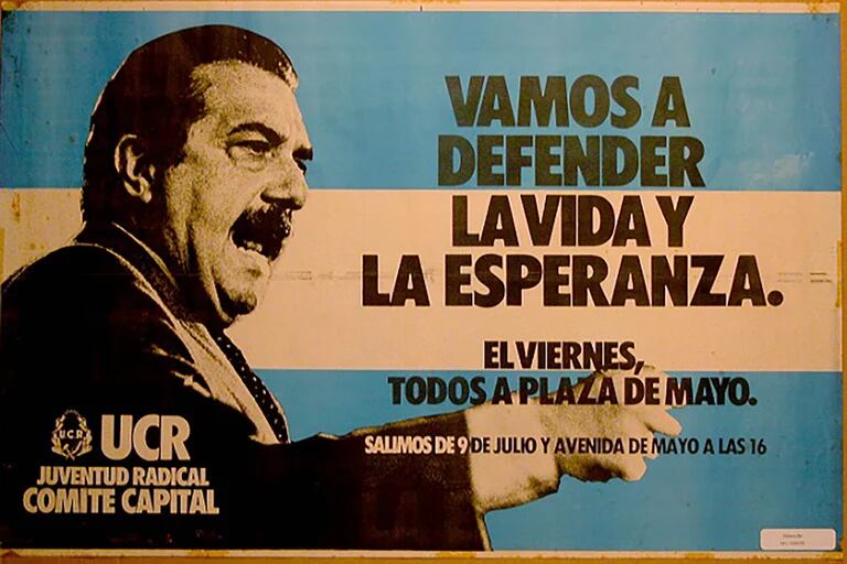 Afiche de la campaña electoral de Raúl Alfonsín en 1983.
