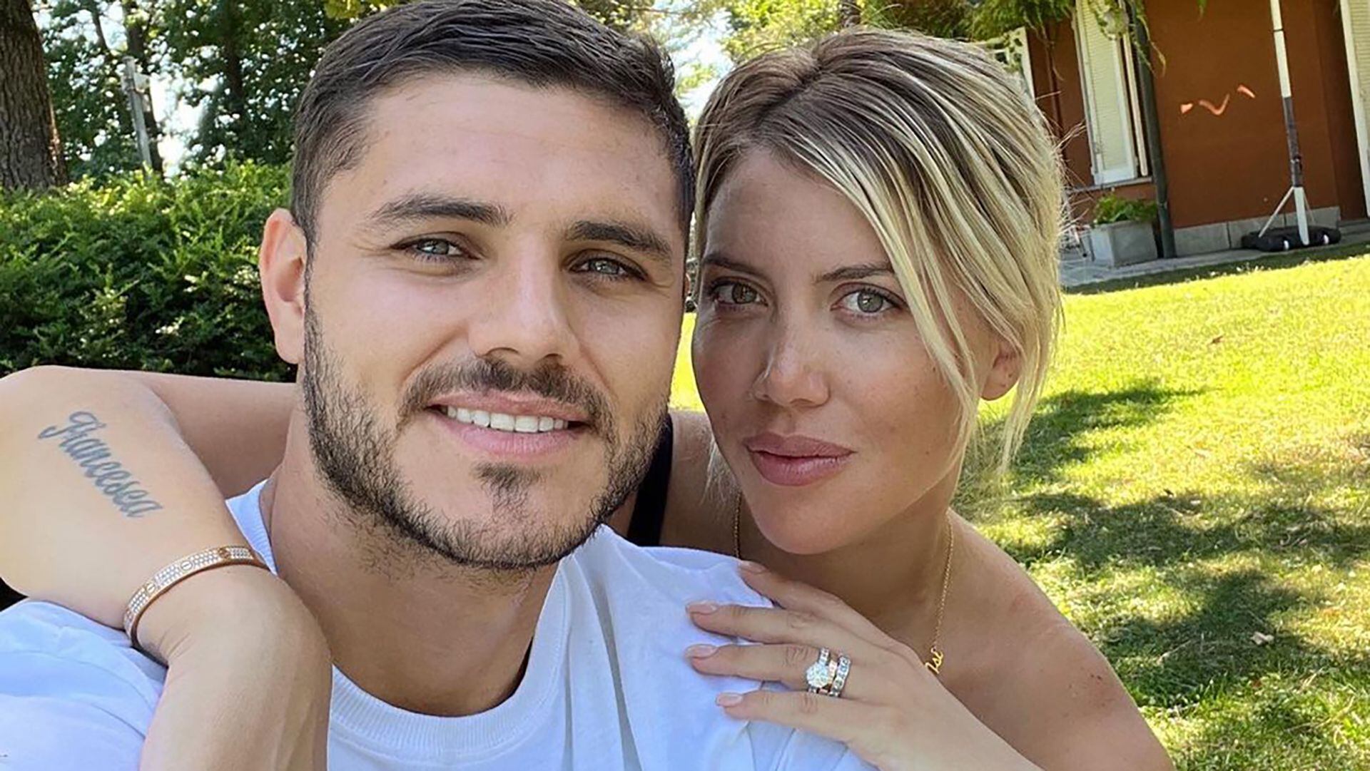 Mauro Icardi y Wanda Nara en Milano