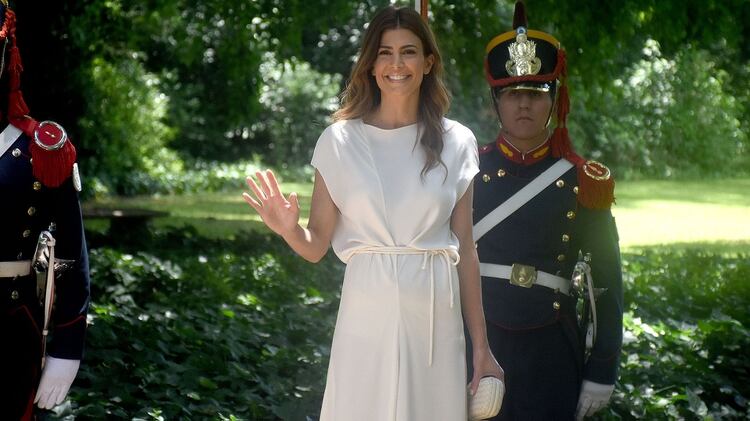 La primera dama durante el almuerzo en Villa Ocampo (Nicolás Stulberg)