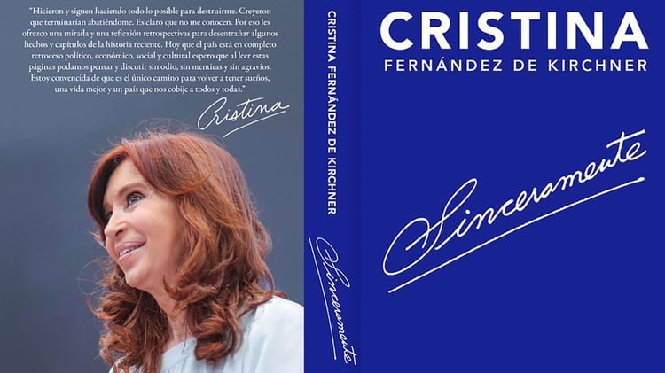 La tapa y contratapa del libro de la ex presidente (@CFKArgentina)