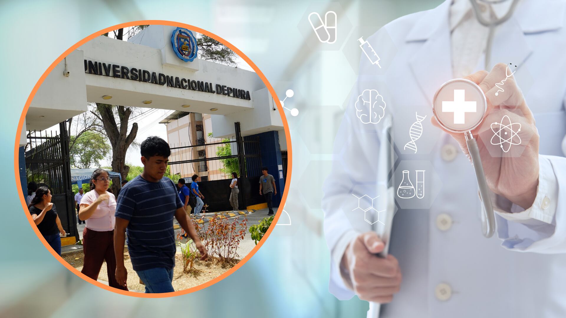 El examen de admisión de la UNP revela una situación única en la Facultad de Medicina Humana. (Composición: Infobae / Andina)