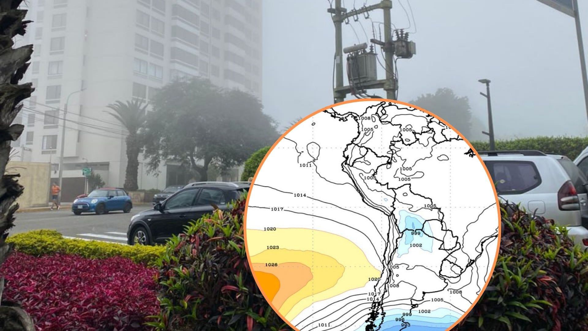 Meteorólogos del Senamhi pronostican que el Anticiclón del Pacífico Sur se acercará al continente en los siguientes días. (Senamhi)