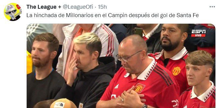 Los mejores memes que dejó el empate entre Millonarios y Santa Fe por los cuadrangulares semifinales de la Liga BetPlay. Imagen: @leagueofi.