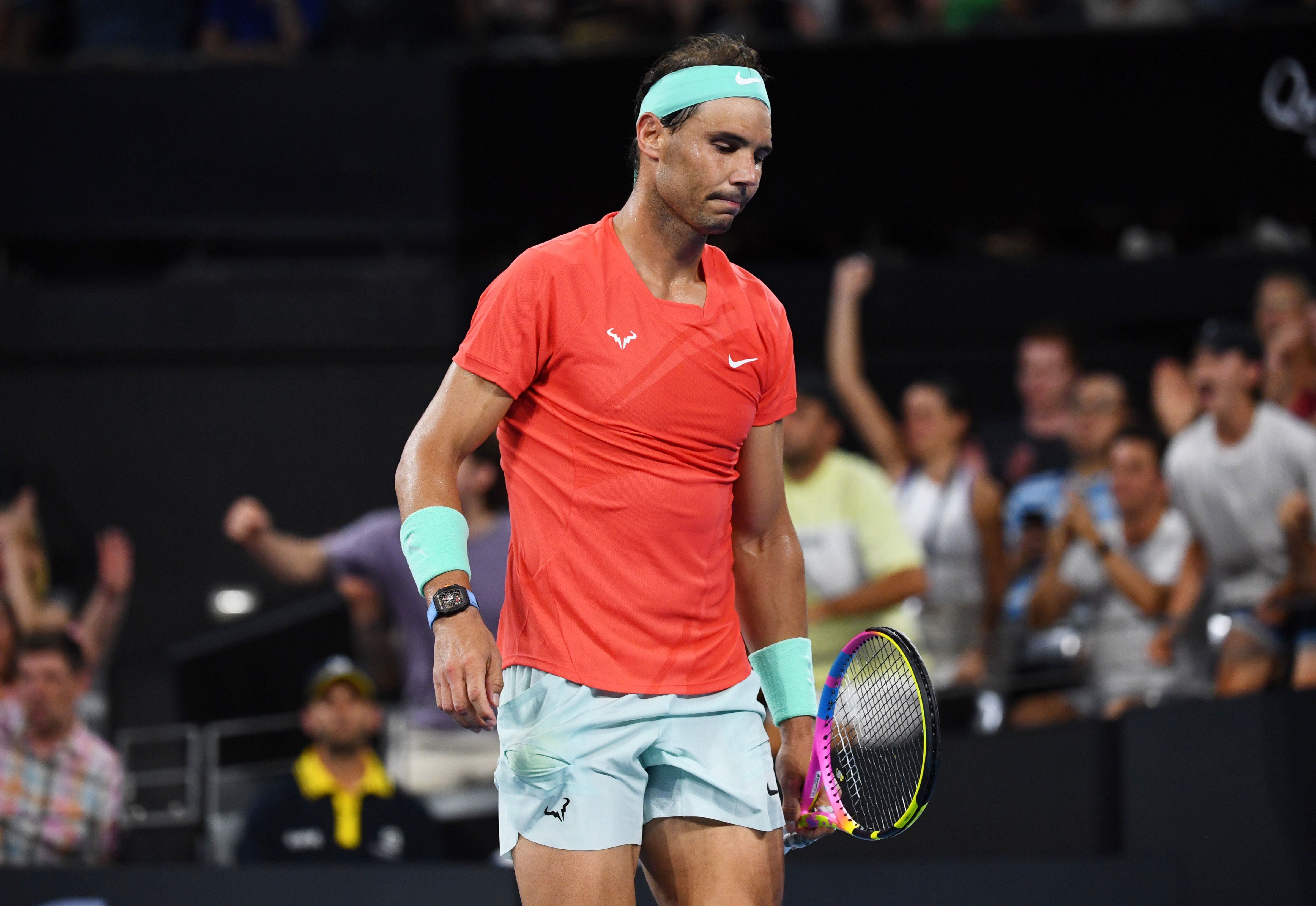 Rafael Nadal, en su último partido en Brisbane (EFE/EPA/JONO SEARLE)