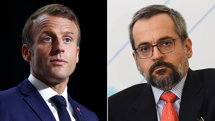 Emmanuel Macron y Abraham Weintraub