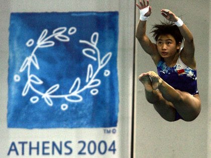 Lao Lishi, en su etapa de atleta olímpica (Reuters)