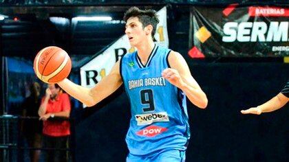Una vez que se fue de Córdoba, Bolmaro eligió jugar en Bahía Basket, la organización que dirige el ex NBA Pepe Sánchez (Crédito: Bahía Basket)