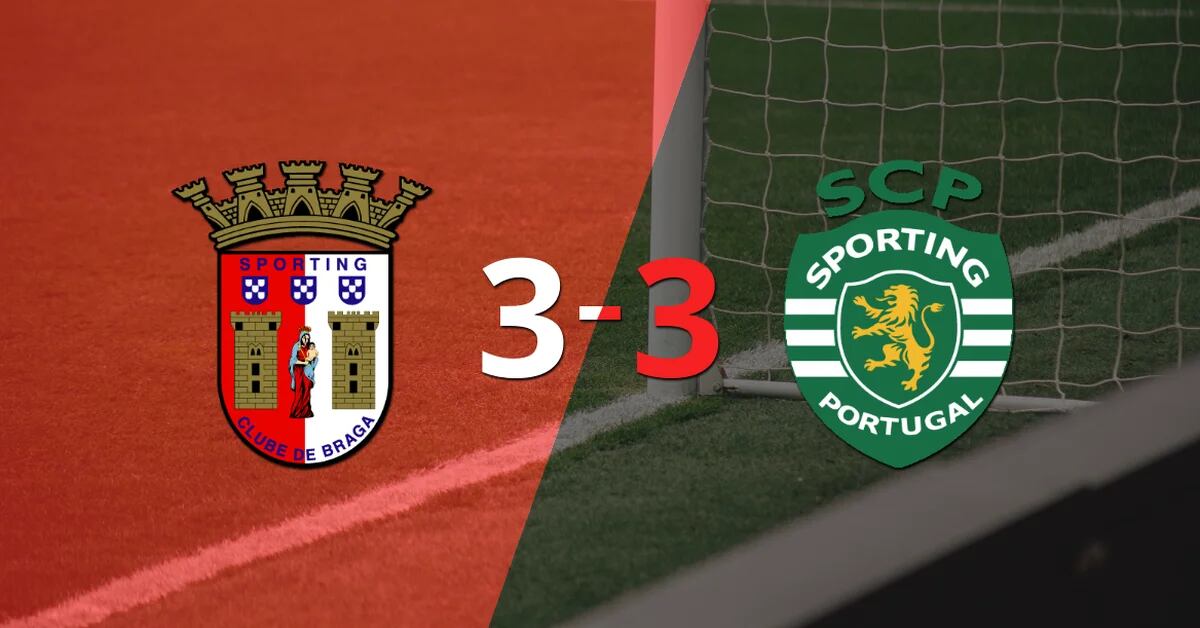 Emocionante empate 3-3 entre SC Braga e Sporting Lisboa