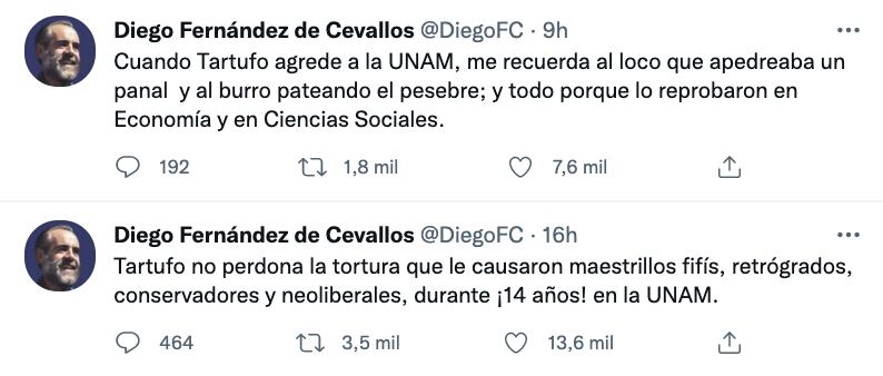 Fernández de Cevallos señaló que el tabasqueño pasó 14 años estudiando en la institución educariva y por ello no perdona a los maestros “fifís, retrógrados, conservadores y neoliberales” (Foto: Twitter@DiegoFC)