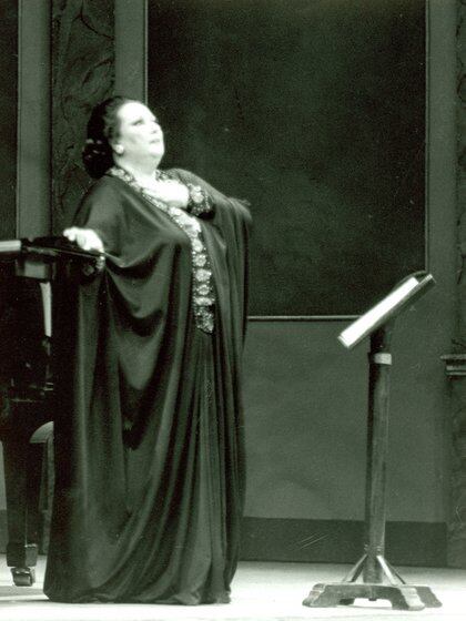Montserrat Caballé en el Recital Lírico que dio en el Teatro Colón en 1986.