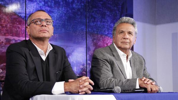 Jorge Glas y Lenín Moreno. La dupla presidencial se rompió apenas comenzaron a avanzar las causas por corrupción contra Glas en la Justicia.