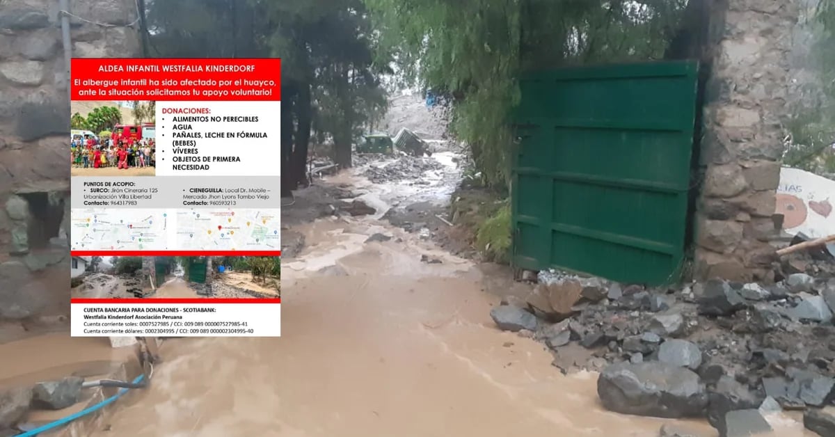 Wesfalia Children’s Village affected by landslides in Cieneguilla: the shelter has been flooded and they are asking for donations for babies and children