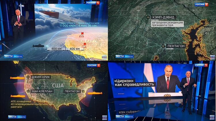 El programa fue emitido en el canal Rossiya 1 (@JuliaDavisNews)