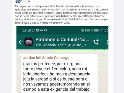 Testimonio de un profesor de Sotelo, asesinado por la policía en las protestas