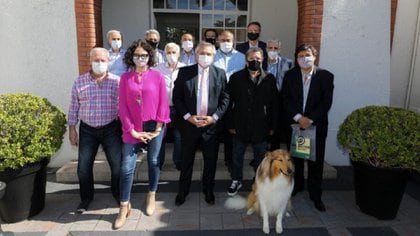 La CGT y Alberto Fernández, en la Quinta de Olivos