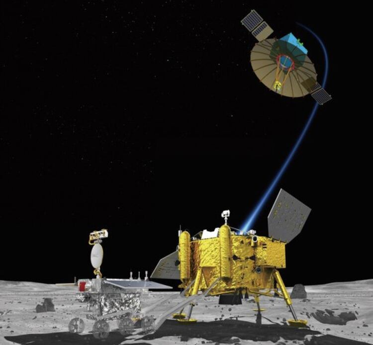 La sonda lunar Chang’e 4 y el satélite que usó para las comunicaciones con la Tierra fue clave para el desarrollo de la nueva misión (chinaspaeceflight.com). 